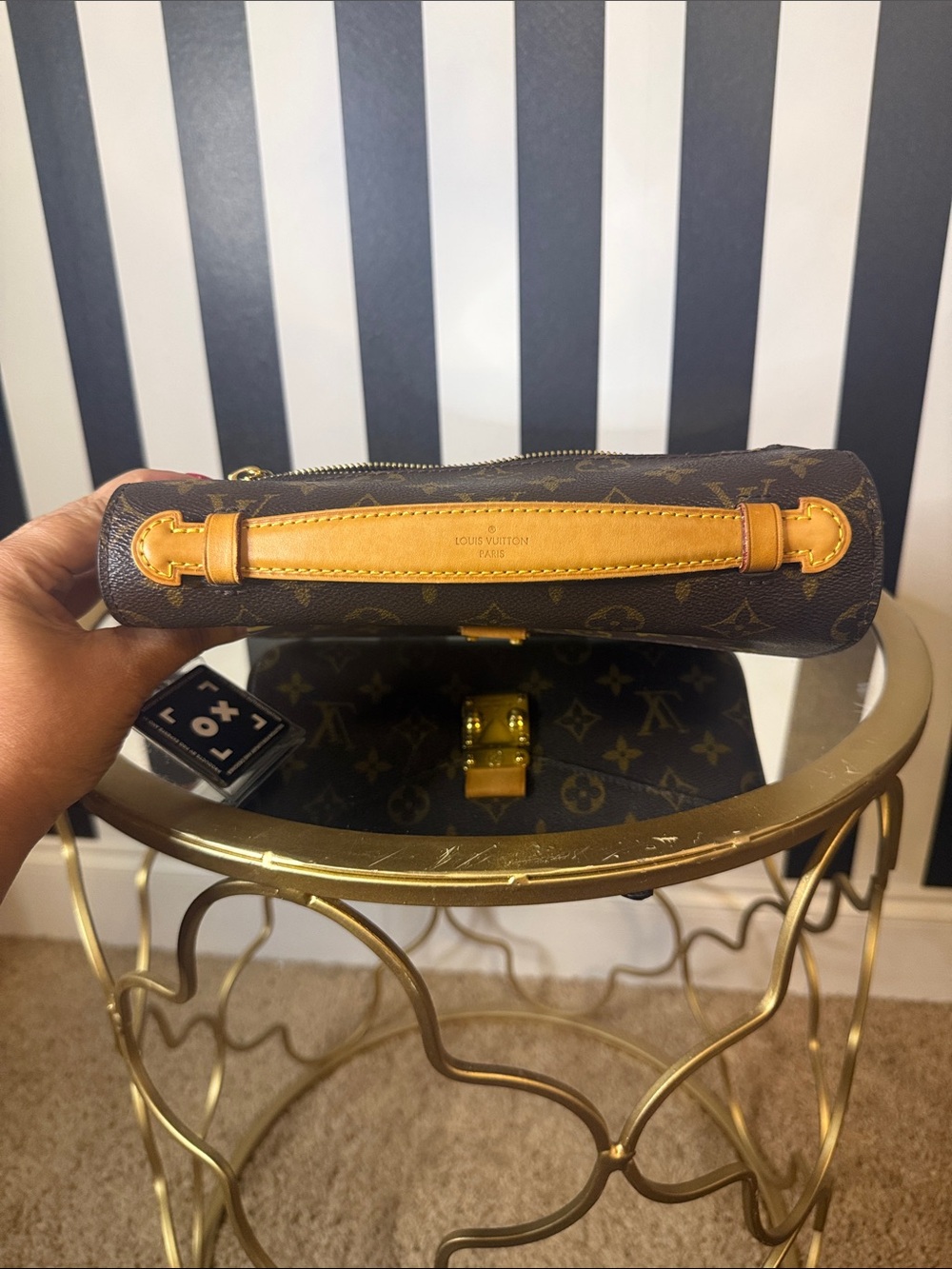 Louis Vuitton Monogram Pochette Metis Bag in Brown with Gold Hardware - Picture 6 of 9